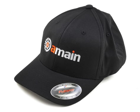 AMain FlexFit Hat w/Gears Logo (Black) (S/M)